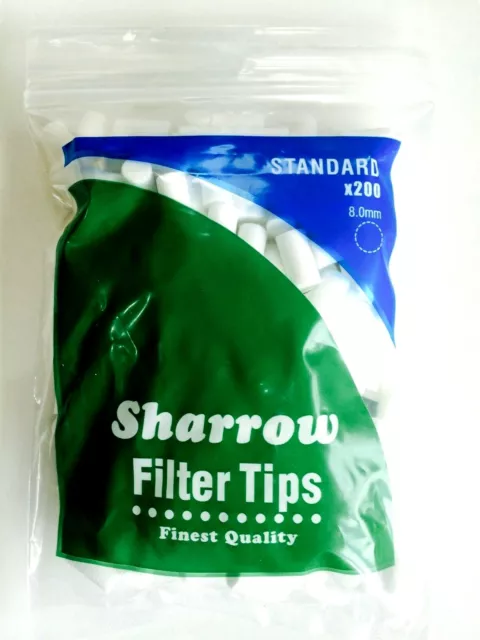 1 2 4 10 12 X 200 SHARROW Filter Tips STANDARD 200 in a Bag Finest Quality
