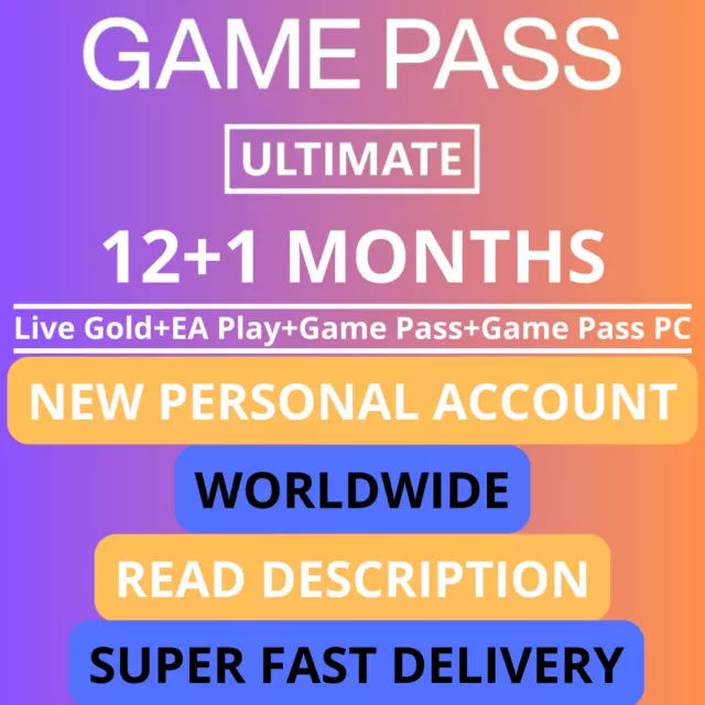 🔥Xbox Game Pass Ultimate 12+1 months ✔️whole period at once✔️READ DESCRIPTION