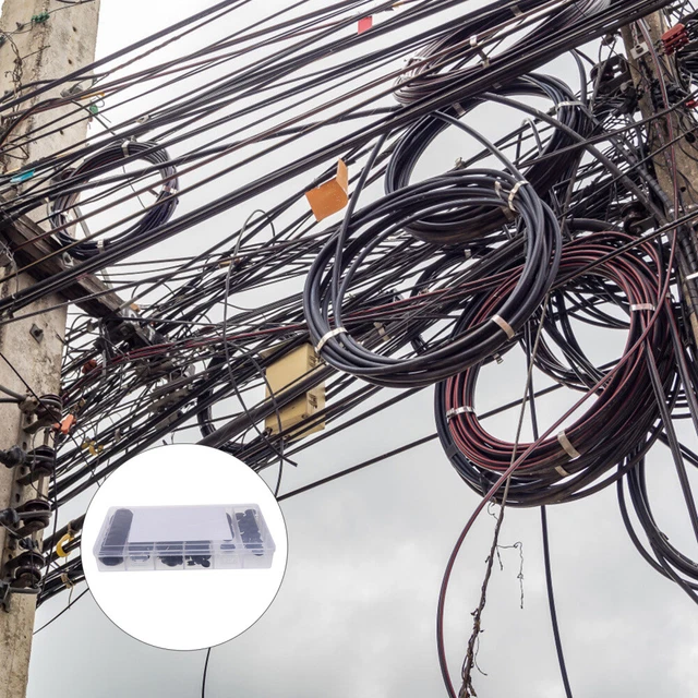 200 pièces anneau de joint de fil électrique oeillet en caoutchouc oeillet