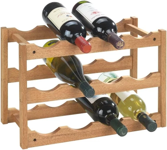 Scaffale Porta Bottiglie Di Vino Norway, Scaffale Legno per Vino Fino a 12 Botti