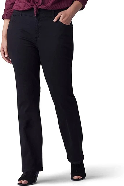 Lee NWT Plus 28W Black Flex Motion Bootcut Stretch Jeans