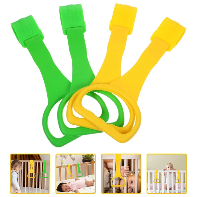 4 Anneaux De Traction Bébé - Pour Parc Et Lit | Apprentissage Marche | Couleurs Vives