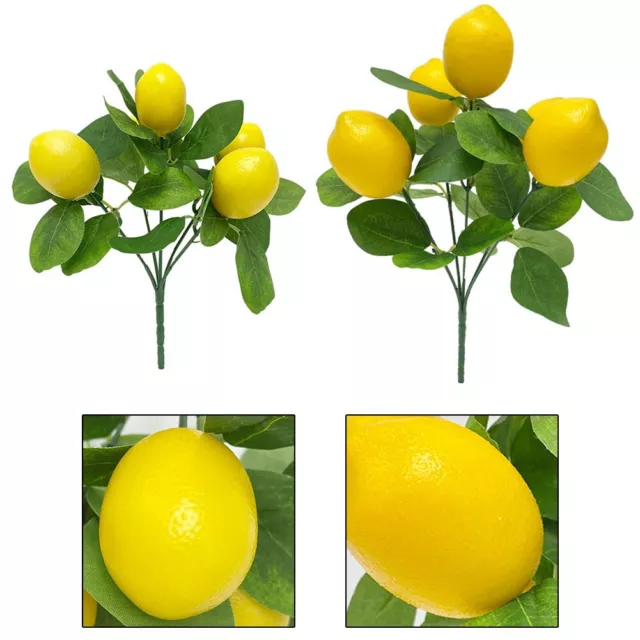 Talee realistiche di limone artificiale pianta verde primavera per decorazione u