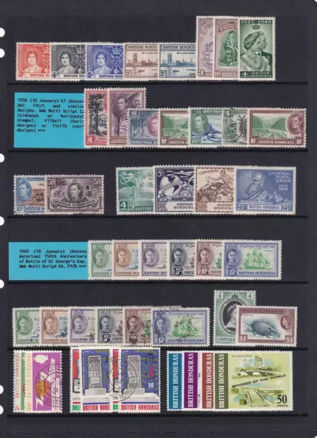 Selection Of 45+ British Honduras Stamps Up To $1 Mint/Used / Great Selection!