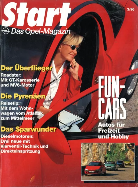 Start Opel Magazin 1996 3/96 Astra Erdgas Maxx Keinath GT Bertone Slalom Blitz