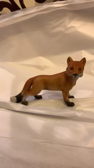 Vintage Lefton Fox Porcelain Figurine Japan Decorative Collectable 6970  6x4.5”