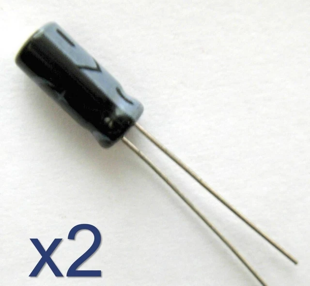 2x condensateur électrolytique 50V 2,2 uF / 2x Aluminium Radial Capacitor 8x4mm