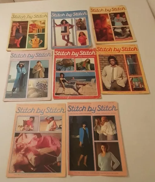 Vintage Stitch By Stitch Magazines Knitting Crochet Sewing Part 80-81, 83-87, 89