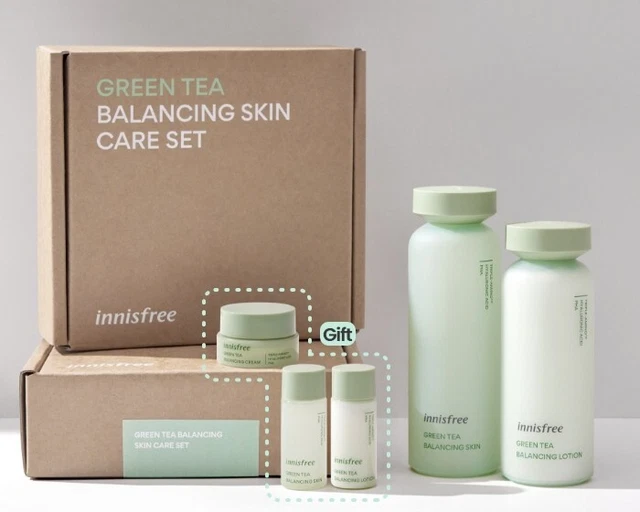 Innisfree Green Tea Balancing Skin Care Set 2EA + Sample Gift
