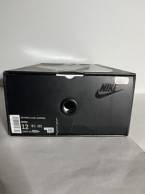 Size 12 - Nike Air Force 1 Low x Supreme Box Only - White (CU9225-100)