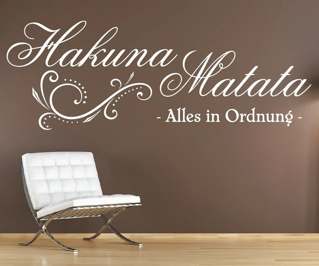 Docliick® Wandtattoo Spruch HAKUNA MATATA. Adesivi da