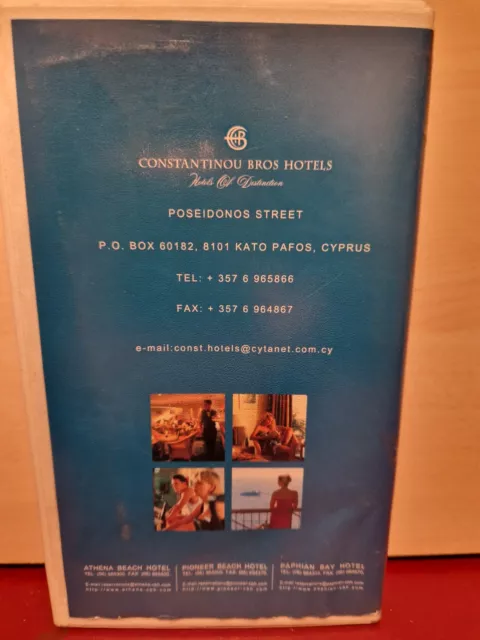 Constantinou Bros Hotels - Pafos Cyprus - PAL VHS Video Tape (H73) 2