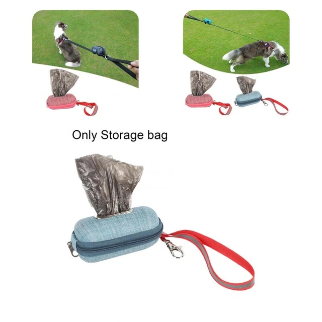 Dispensador de bolsas estilo O con abertura reutilizable para bolsa de excrementos de perro