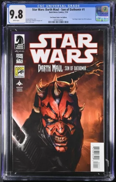 Star Wars: Darth Maul Son Of Dathomir #1 2014 Dark Horse CGC 9.8 SDCC Variant