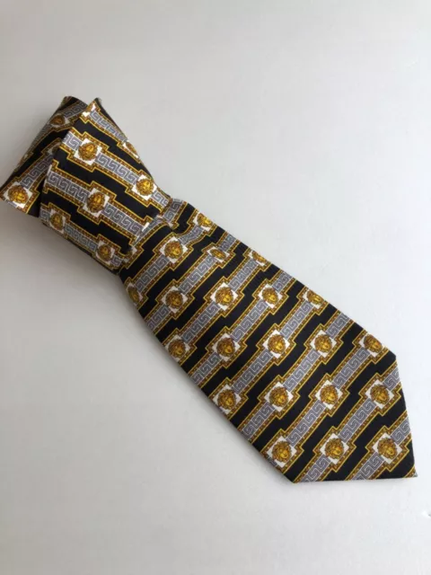 Gianni Versace Cravatta Uomo In Seta Tie Silk Man Made In Italy