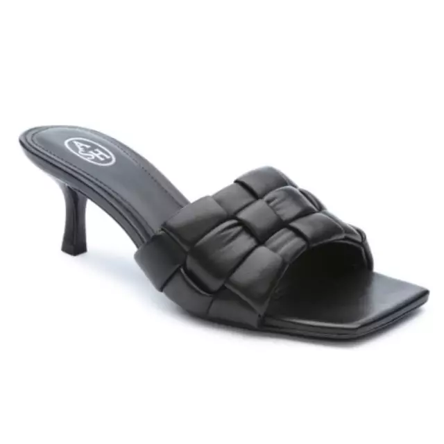 Ash Sandals Womens Size 10 Black Heeled Leather Slide