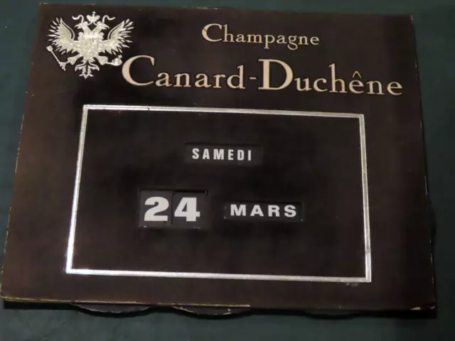 Ancien Calendrier Publicitaire Perpetuel Champagne Canard-Duchene