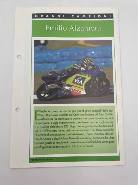 Scheda Tecnica Top Moto Grandi Campioni Emilio Alzamora