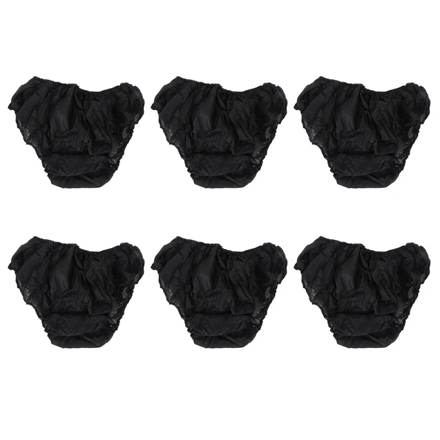 50x Ropa interior desechable negra talla única se adapta a la mayoría de la ropa interior de viaje ECA