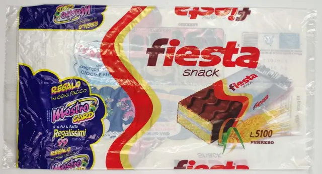 incarto LE MOSTRO CARD sorpresine confezione wrapping merendine Kinder Fiesta