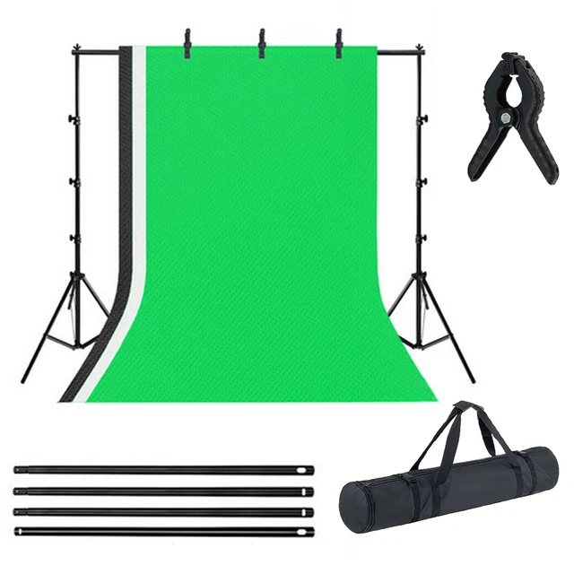 Teleskop Fotostudio Komplettset Hintergrundsystem 2,6x3m Stativ Hintergrund Kit