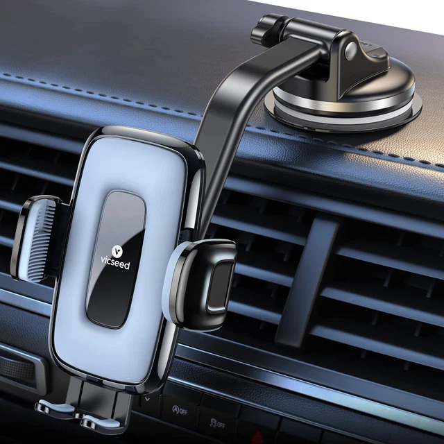 Universal Car Phone Holder Mount [Ultimate Silicone Protection] Long Arm Suction