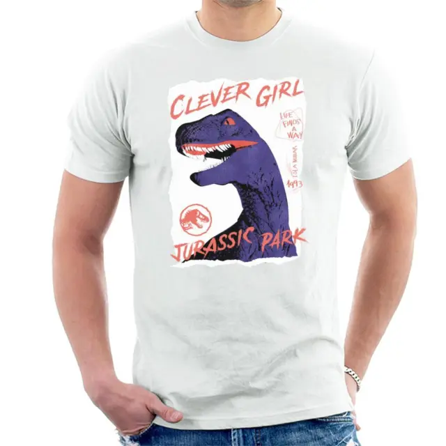 T-shirt uomo intelligente Jurassic Park Velociraptor ragazza Isla Nublar