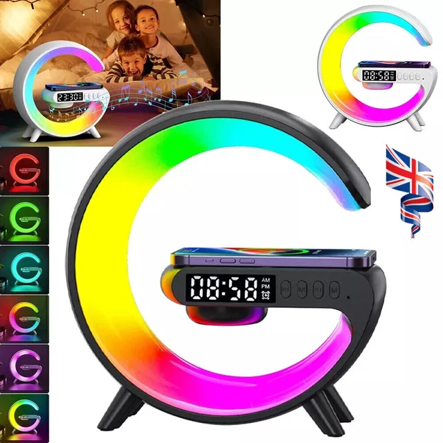 SMART LED LAMP G Bluetooth Speaker Wireless Charger RGB Alarm Clock