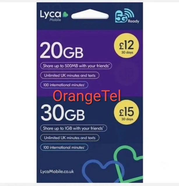500X Lyca SIM Card Regno Unito Active Pay As You Go all'ingrosso Bulk Joblot Lyca Mobile Regno Unito