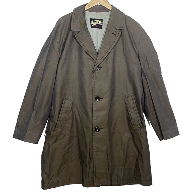 Trench Coat Vintage Elio Gozzi Années 80 - Fabriqué En France - Taille L - Vert - État 9/10