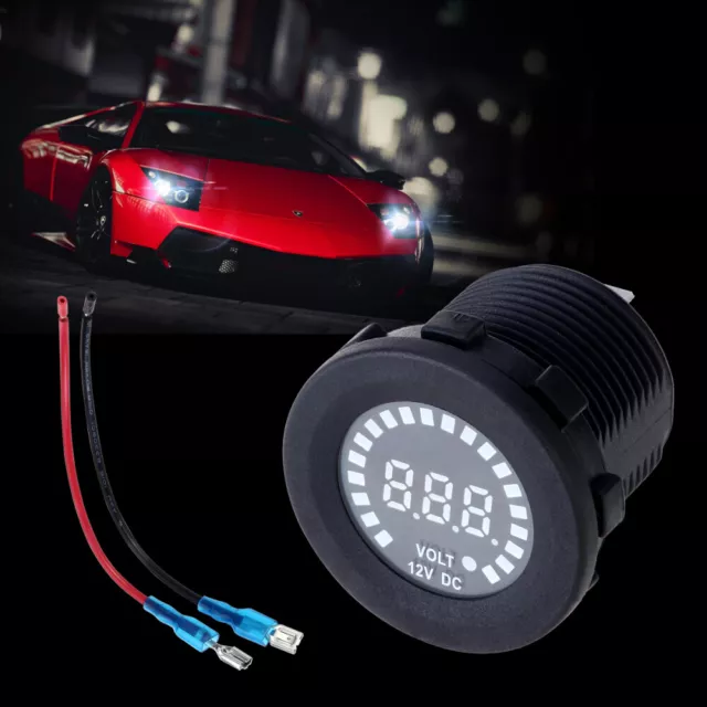 12 V 12V Voltmeter LED for Car Motorcycle Vehicle Test Electrical Tester