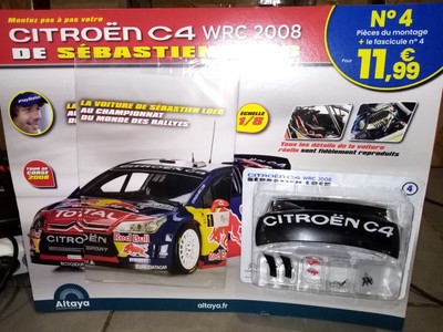 Build the Citroën C4 WRC 2008 Scale 1/8  sebastien Loeb Altaya packs #1,2,3,4