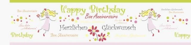 Heyda Transparentpapier Glückwunsch Girl 12 gleiche Streifen 7x29,7 cm 115g