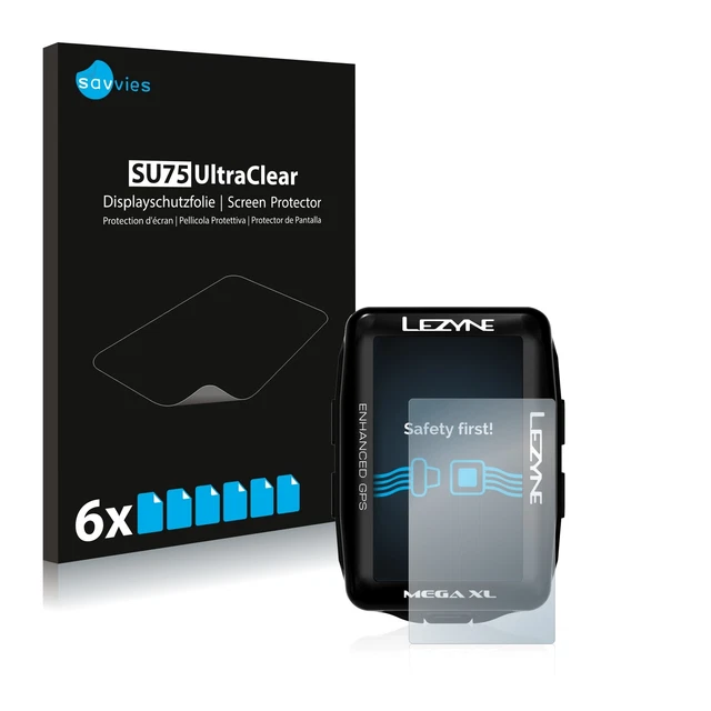 6x Folie für Lezyne Mega XL GPS Schutzfolie Displayschutz Display Schutz Klar