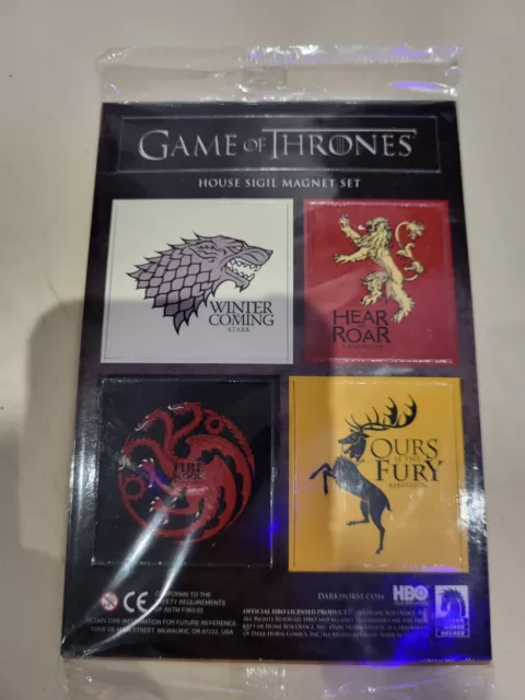 GAME OF THRONES HOUSE SIGIL FRIDGE MAGNET  OFFICIAL  Set of 4