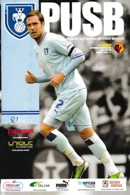 Coventry City v Watford 11/12 programme