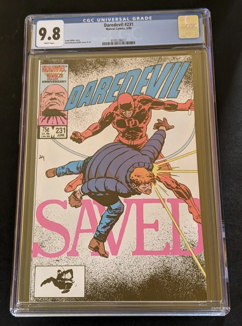 Daredevil #231 CGC 9.8 NM/M Wh Pgs Part 5 of Frank Miller "Born Again" Storyline