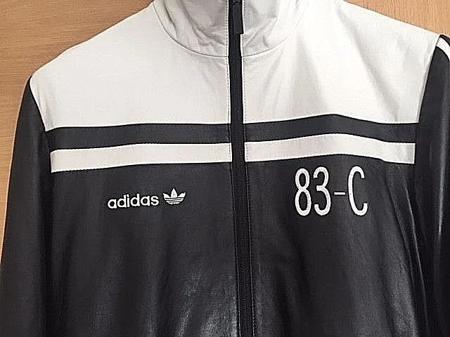 トップス adidas 83-C leather track jacket Rare Adidas 83-C Jacket Red Gray J. Mano Track Top Logo