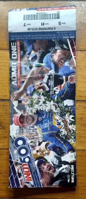 2017 Indianapolis Indy 500 Ticket Stub Alexander Rossi Takuma Sato Multi Crease 2017 Indianapolis Indy 500 Ticket Stub Alexander Rossi Takuma Sato Multi Crease