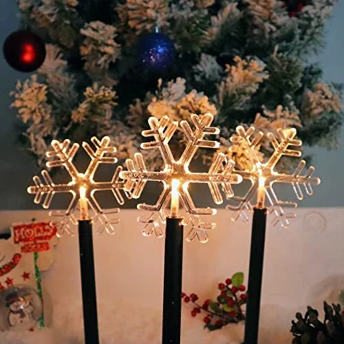 Christmas Led Landscape Pathway Lights Battery Operated with Timer Function
