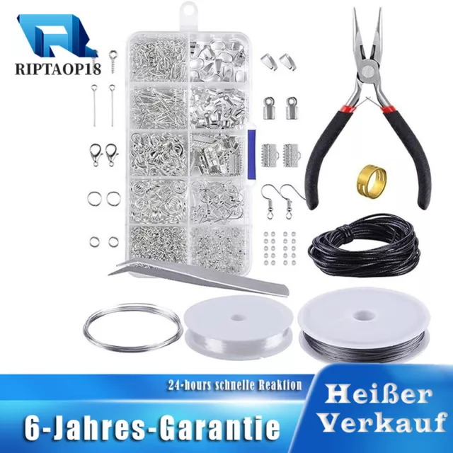 Schmuckherstellung Bastelset Schmuck Set Kette Ohrringe Ringe Zubehör DIY Kit