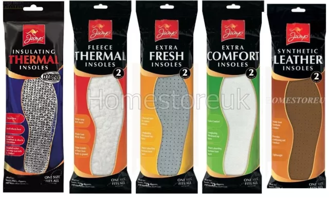 2 Pair Pack Fleece Thermal Extra Fresh Comfort Insoles Shoe Care Boot Inside Pad