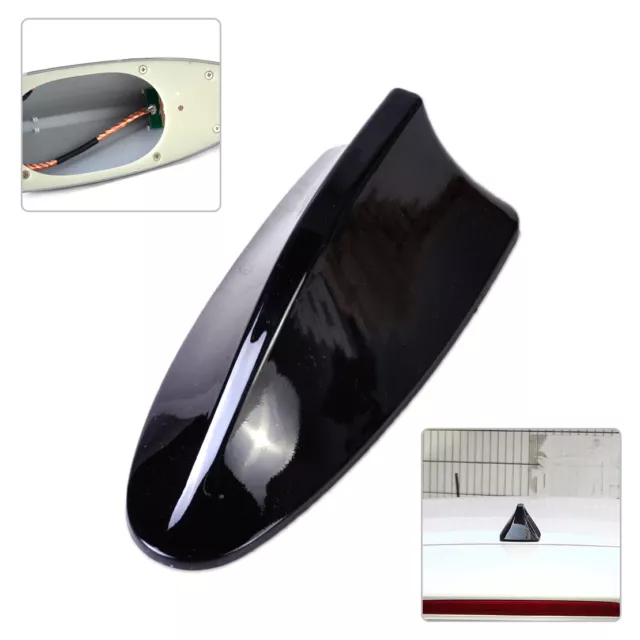 Universal Car Roof Black Shark Fin Antenna Aerial FM AM Radio Signal Replacement