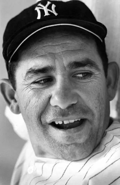 Closeup portrait of New York Yankees Yogi Berra - Old Photo