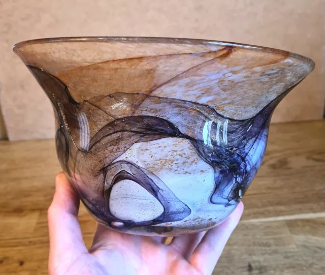 Vase, Vide Poche en verre soufflé Maure Vieil.