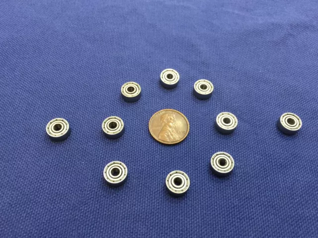 10 Pieces 623ZZ   Metal Shielded Ball Bearing x Miniature 3mm 10mm 4mm