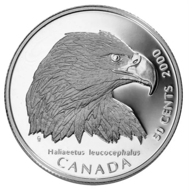 Bald Eagle - 2000 Canada 50 cents Proof Silver Coin