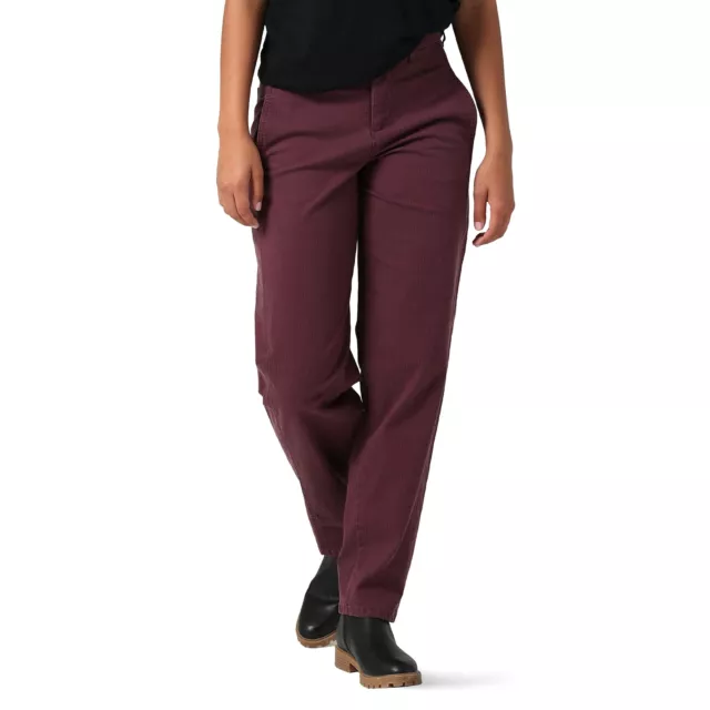 LEE WOMEN'S ULTRA Lux Mid Rise Relaxed Straight Leg Pant, Boysenberry ...