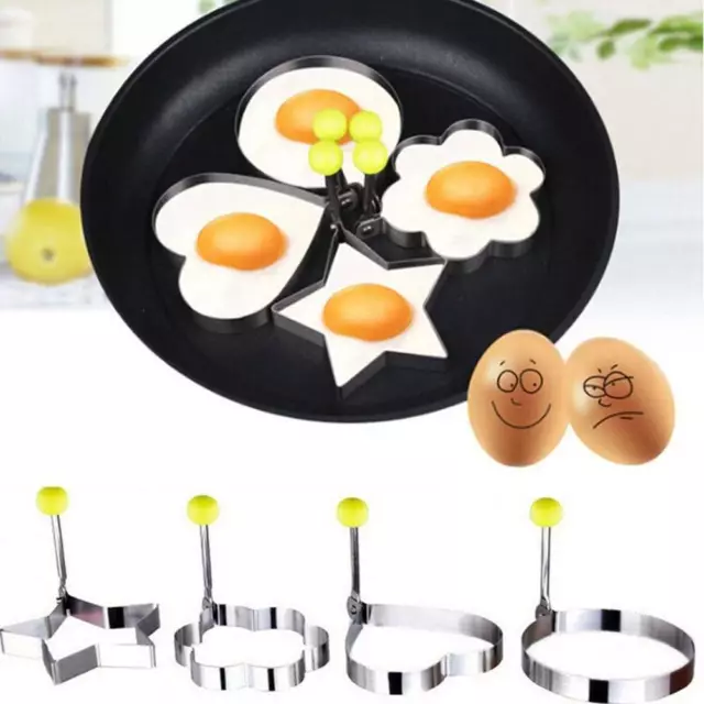 Cooking Kitchen Tool Stainless Steel Fried Egg Shaper Ring Pancake Mould w-YN