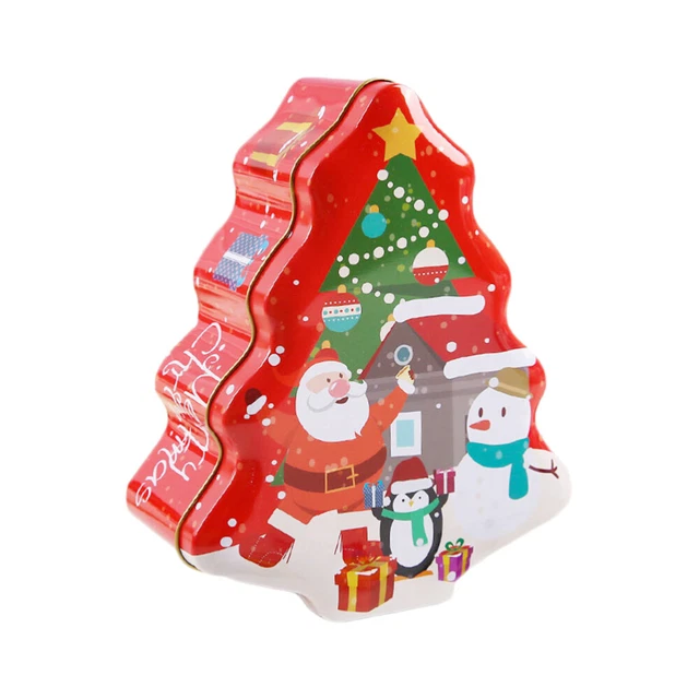 Scatole biscotti accessori festa di Natale in metallo oggetti decorativi bambino
